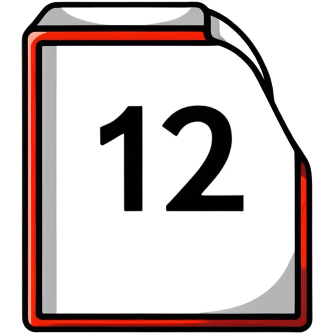 prohibition sign with number 12 inside, no one under 12 allowed symbol emoji