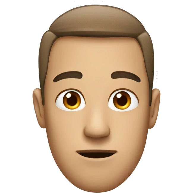Straight face emoji