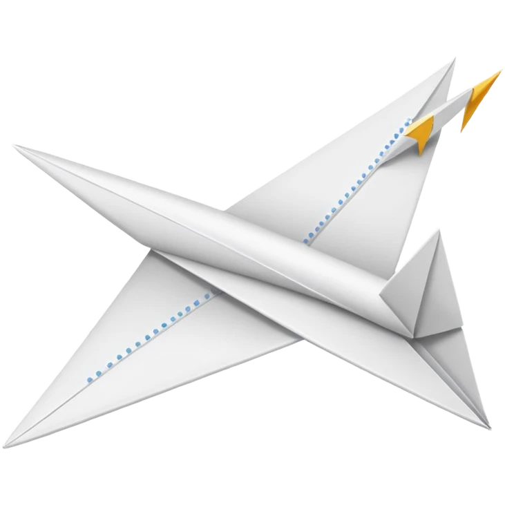 paper plane with dotted flight path emoji