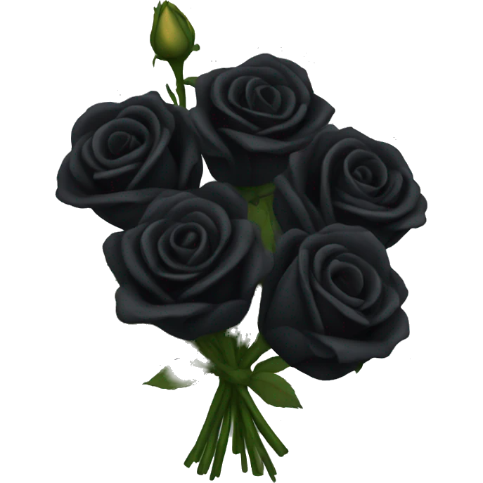 bouquet of black roses emoji