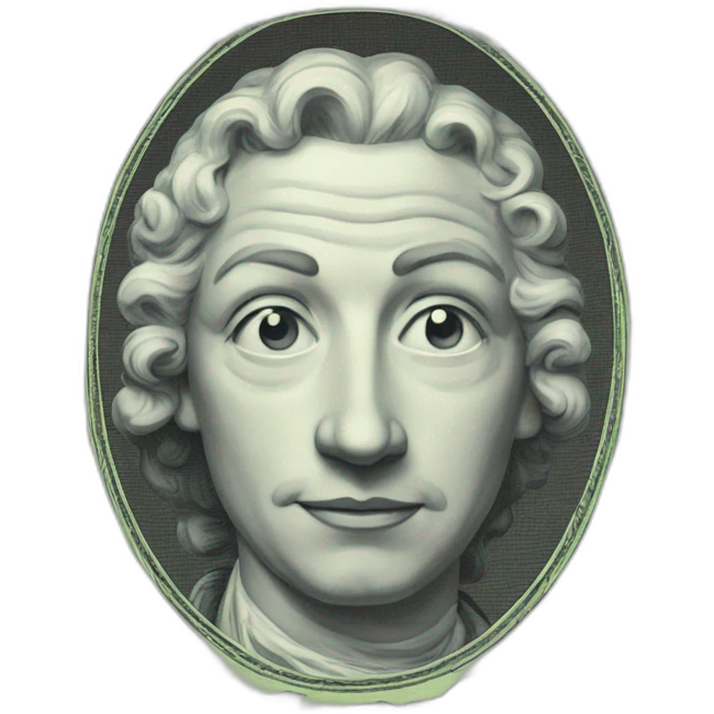 fiveish dollar banknote with eyes and mouth emoji