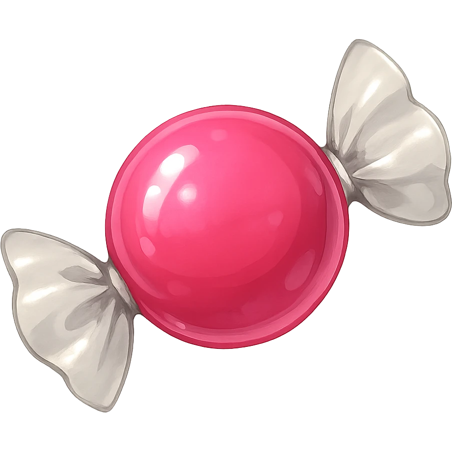 pink candy, digital illustration emoji