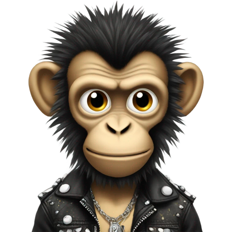 Punk monkey with a Mohawk  emoji