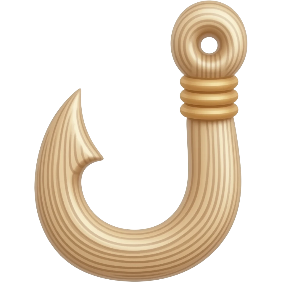 wooden fishhook emoji