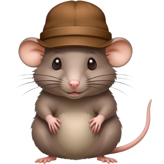rat wearing hat  emoji