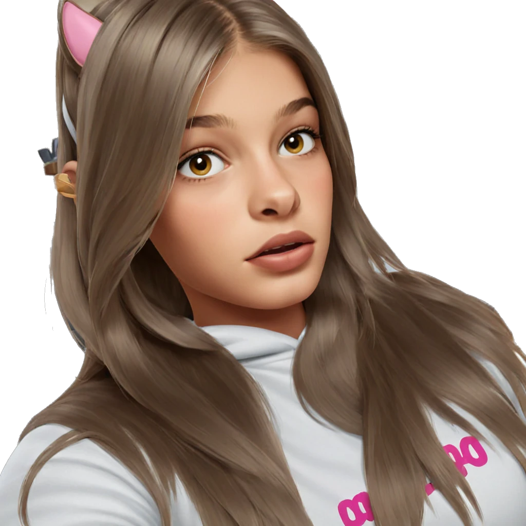 girl with animal ears indoors emoji