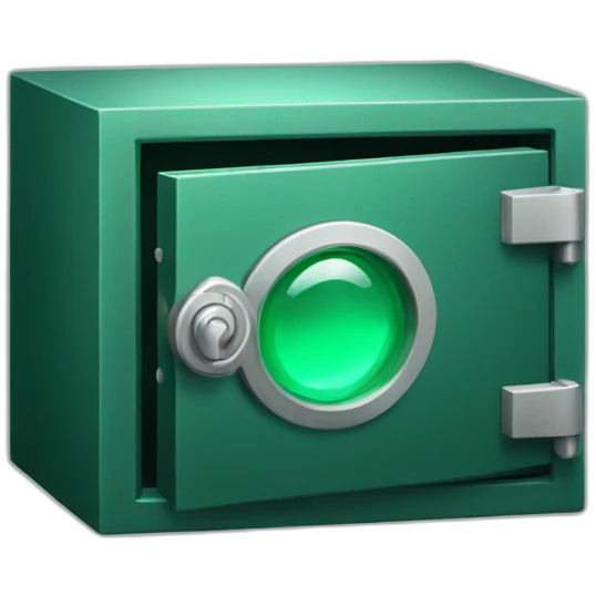 open safe, emerald emoji