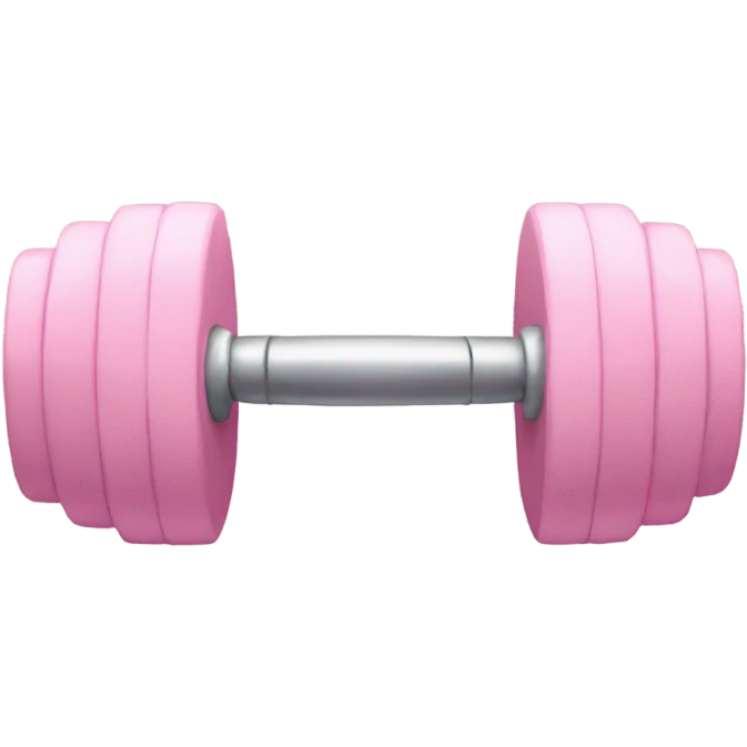 Pastel pink barbell emoji