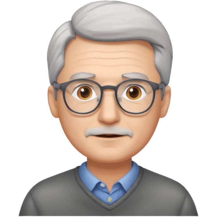 father with glasses and gray hair emoji