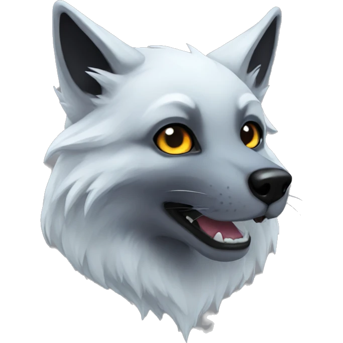 Black ghost fox emoji