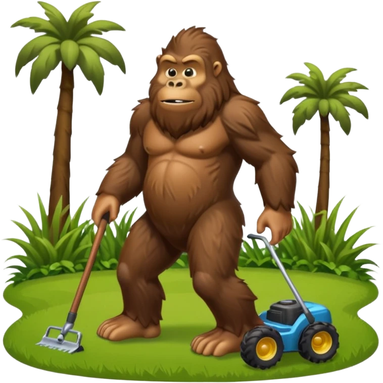 Bigfoot mowing grass at Disneyworld  emoji