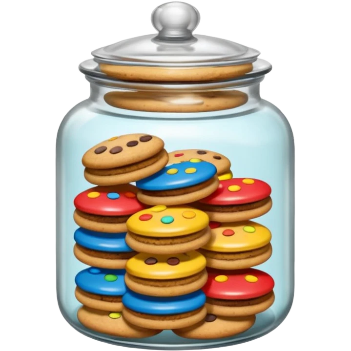 colroful glas Cookie Jar emoji
