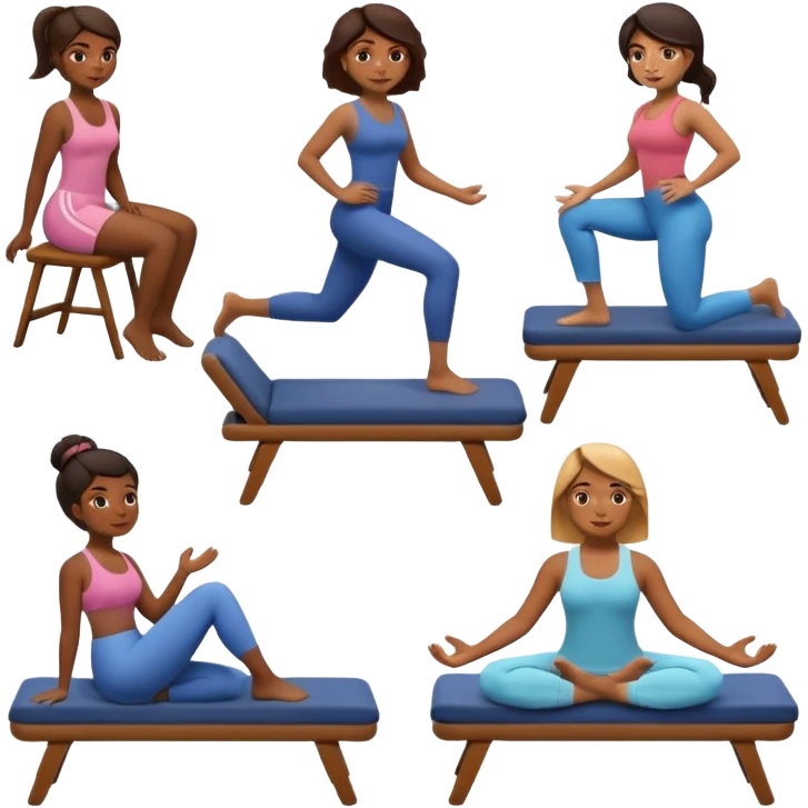 craeate me a series of emojis for those excersises:

Nose
Sit
Lay down
Spin
Focus
Drop
Walk next to me emoji