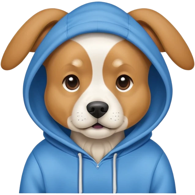 Dog wearing a hoodie emoji