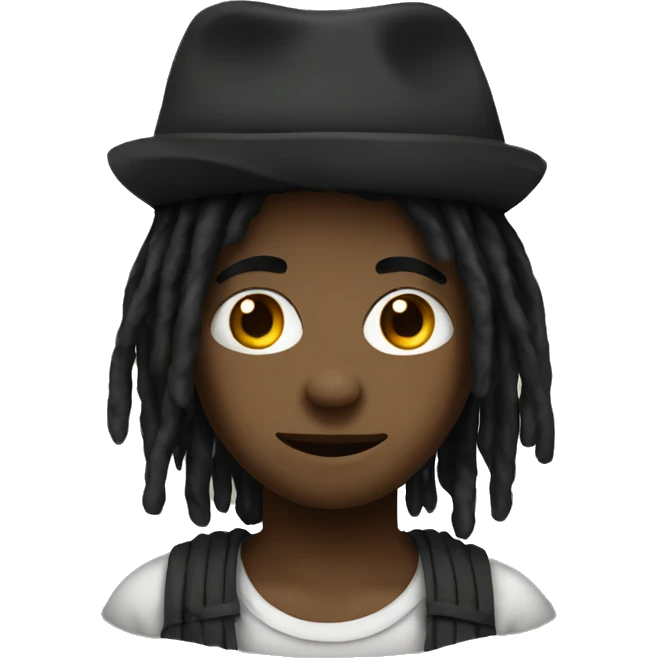 boy in a hat solo black dreadlocks emoji