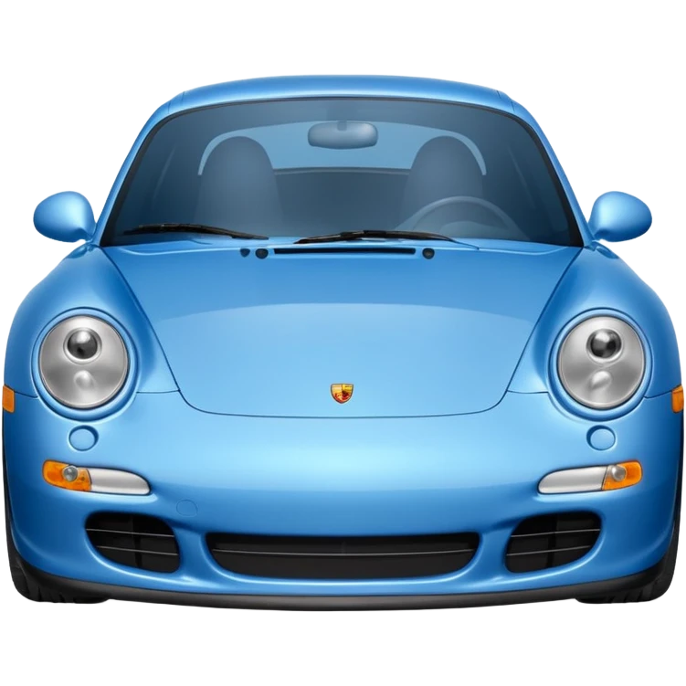 2004 blue porsche carrera with eyes on windshield emoji