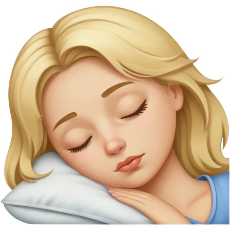 Dirty blonde girl sleeping emoji