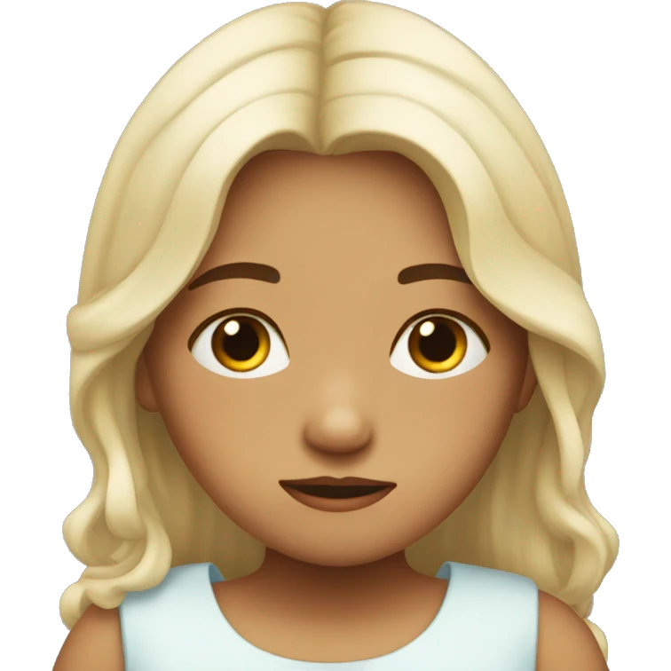 una niña durmiendo  emoji