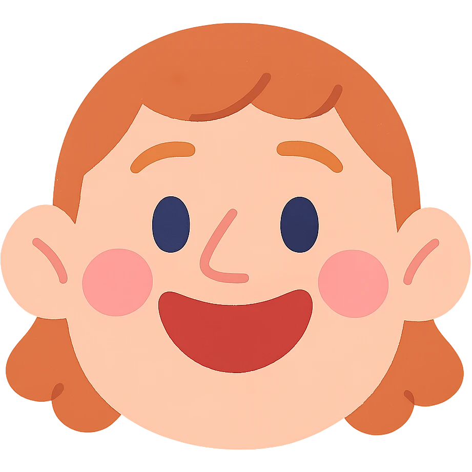 pastel toon style smiling face emoji