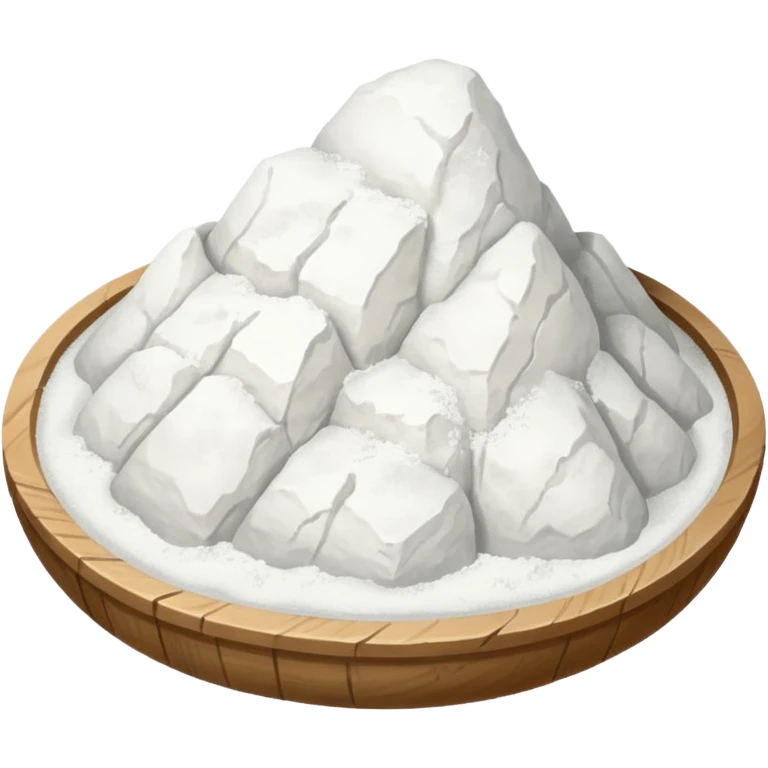 White rock with powder emoji