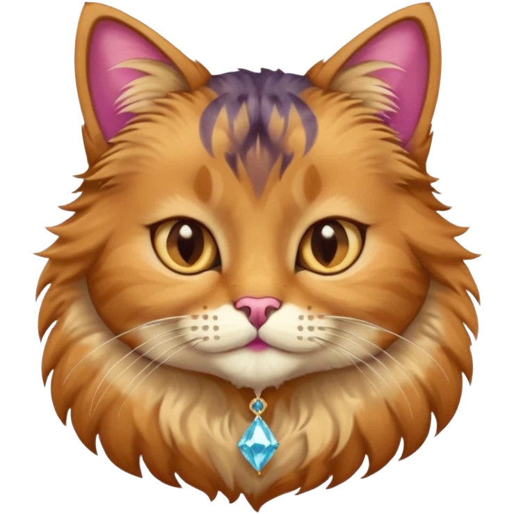 A cat with a diamond chain emoji