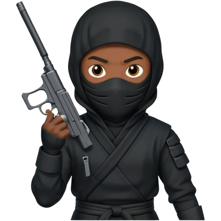 Una persona que sea así 🥷 pero con una pistola  emoji