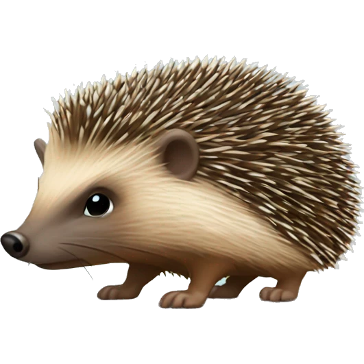 Hedge hog with Santa hat on emoji