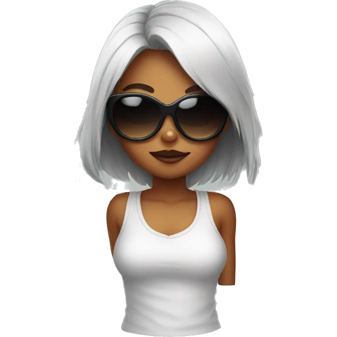 Demon girl with sunglasses  emoji