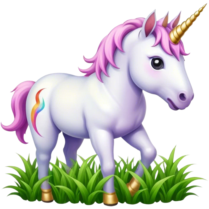 Unicorn eating  emoji