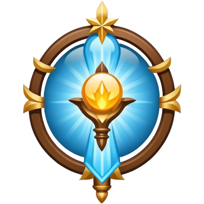 Apostle's emblem with a touch of light blue emoji