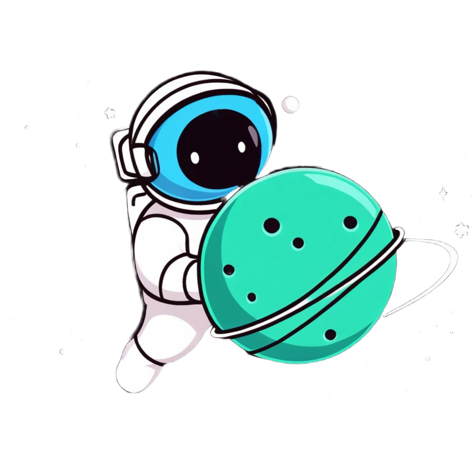 enigmatic space traveler with nebula patterns and constellation details emoji