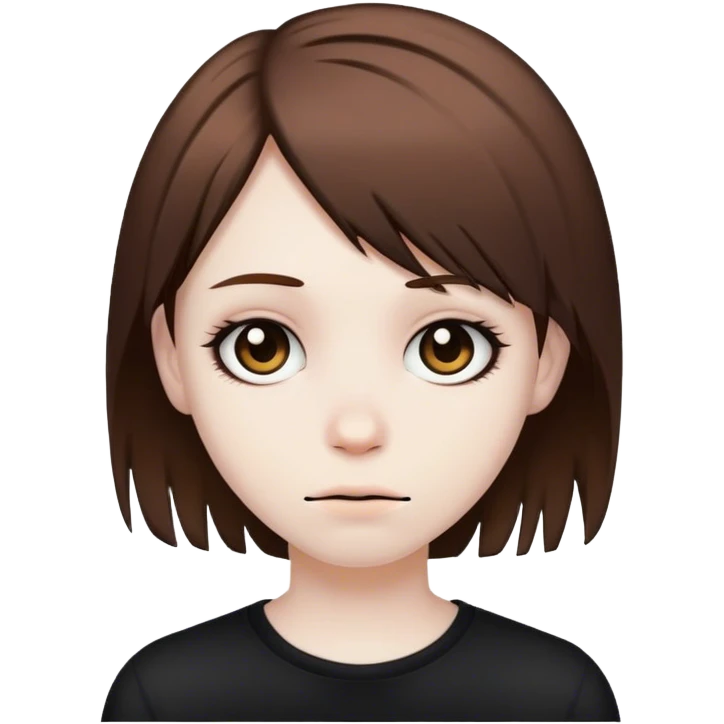 an emo brown hair emoji