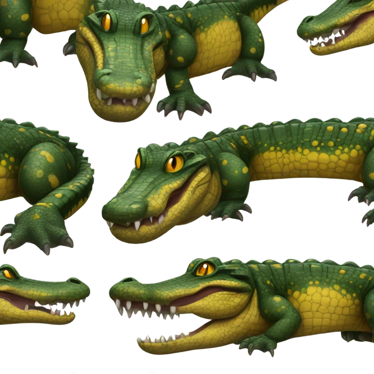 yellow-spotted alligator emoji