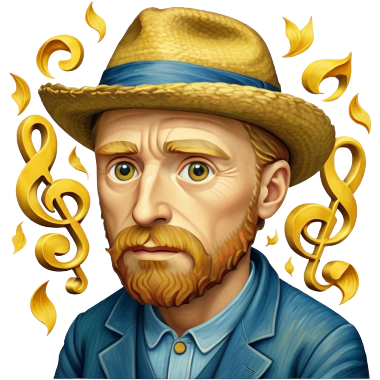 cinematic-realistic-vincent-van-gogh-pop-culture-emoji,-featuring-an-expressive-portrayal-inspired-by-the-legendary-painter-rendered-with-dynamic,-swirling-textures-and-artistic-lighting. emoji
