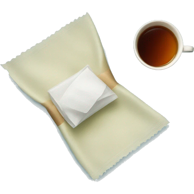 Tissue paper and tea emoji