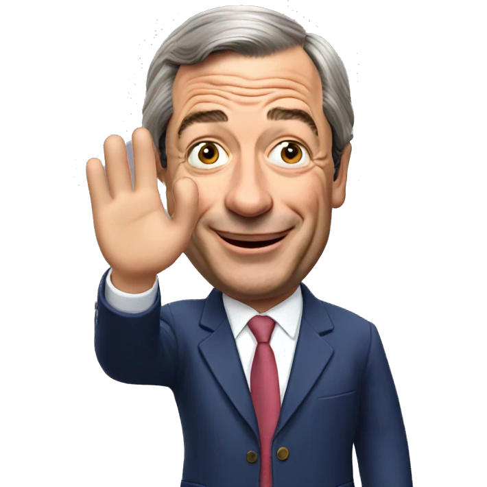 Nigel Farage waving emoji