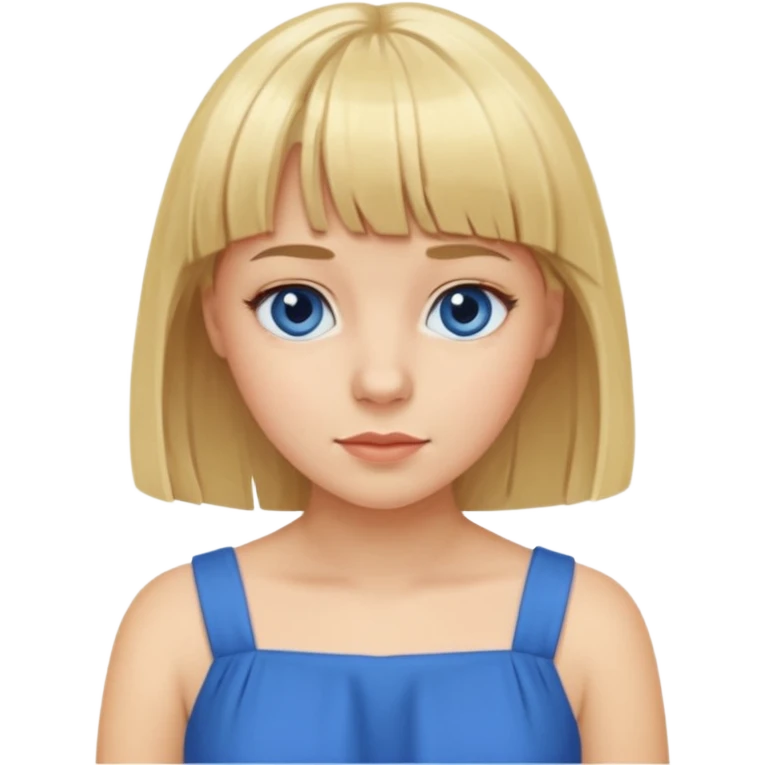 blonde girl with bangs emoji