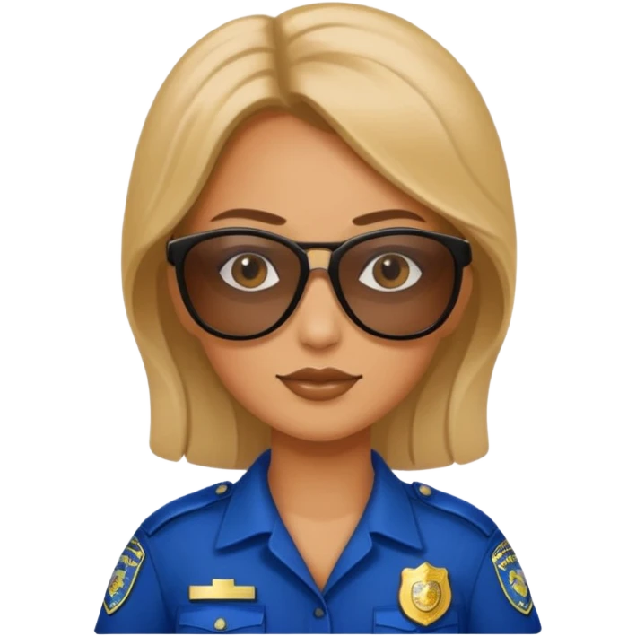 woman police wearing sun glasses emoji
