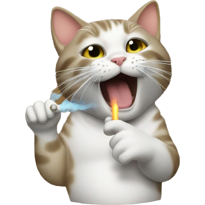Cat vaping  emoji