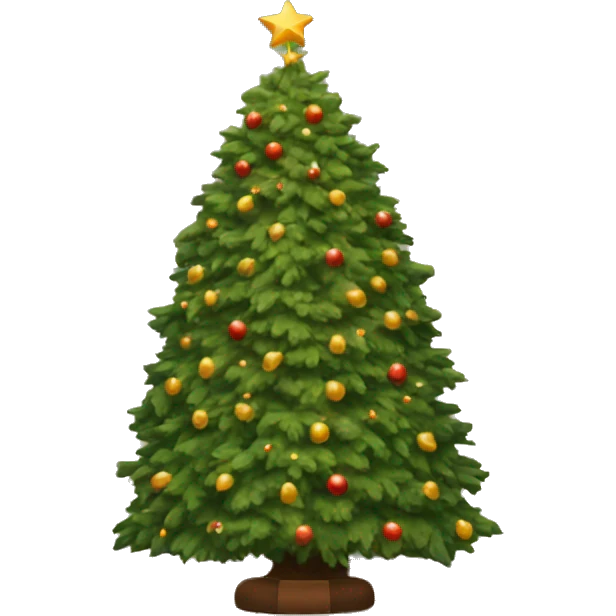 Fireplace with Christmas tree emoji
