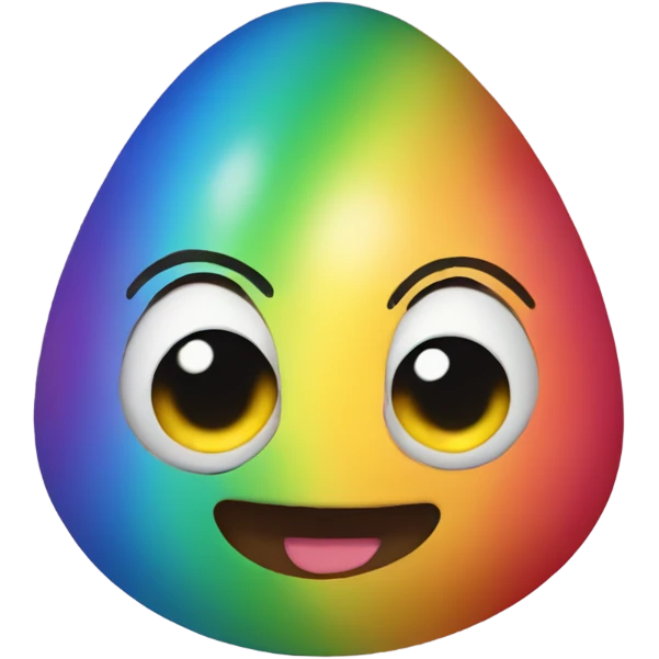Rainbow egglant emoji