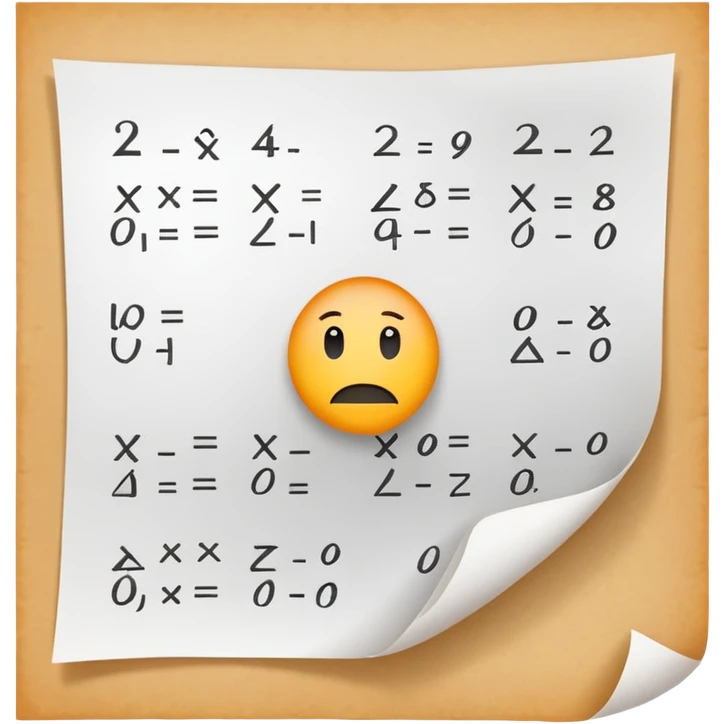 A paper with mathematic equations  emoji