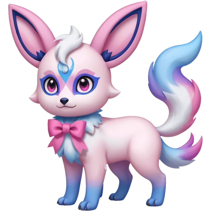 Pastel Absol-Sylveon-Umbreon-fusion (full body) emoji