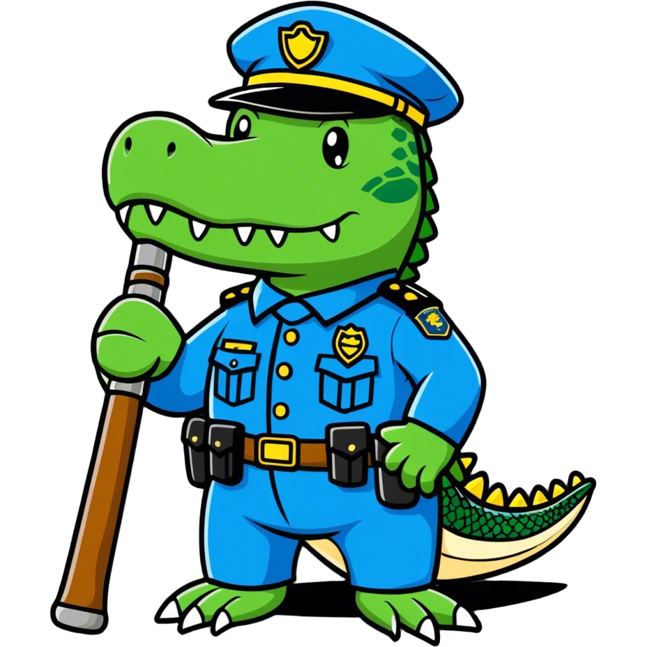 Police alligator emoji