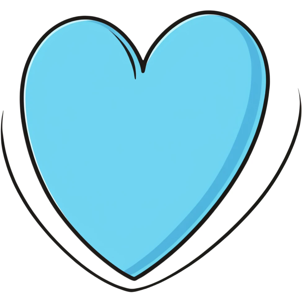 pastel blue heart emoji