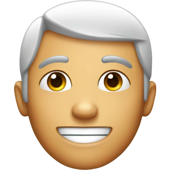 Eyebrows and a smile face emoji