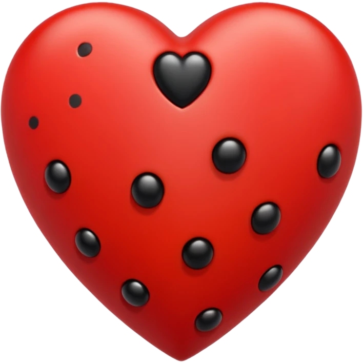 heart with spring ladybugs emoji