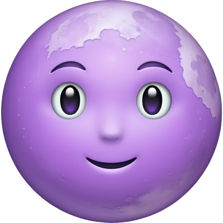 realistic Light purple moon emoji
