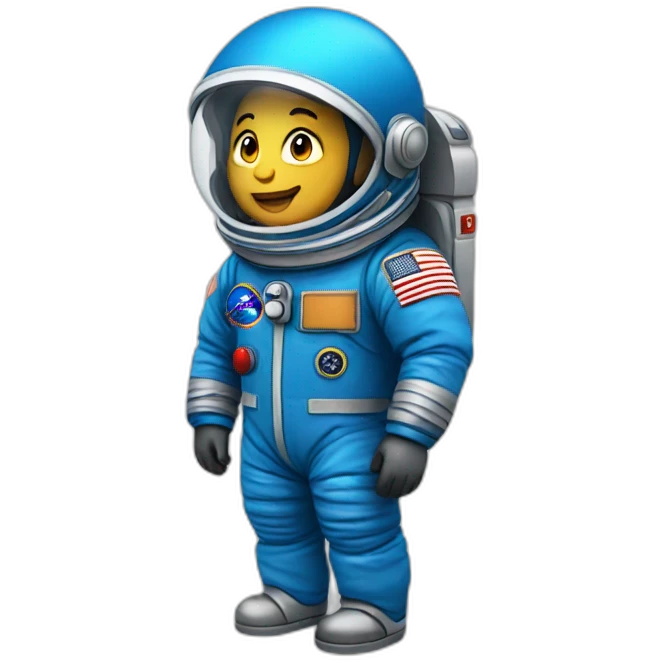 Space explorer with blue spacesuit emoji