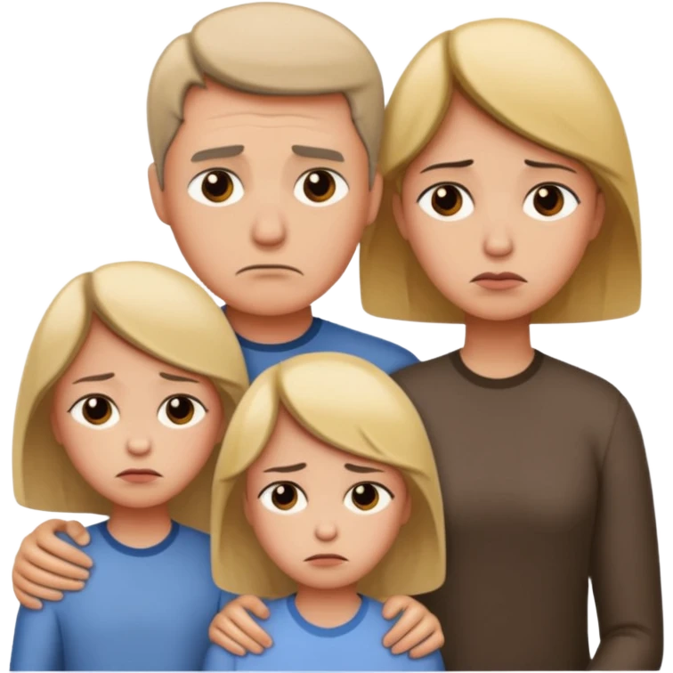 sad family  emoji